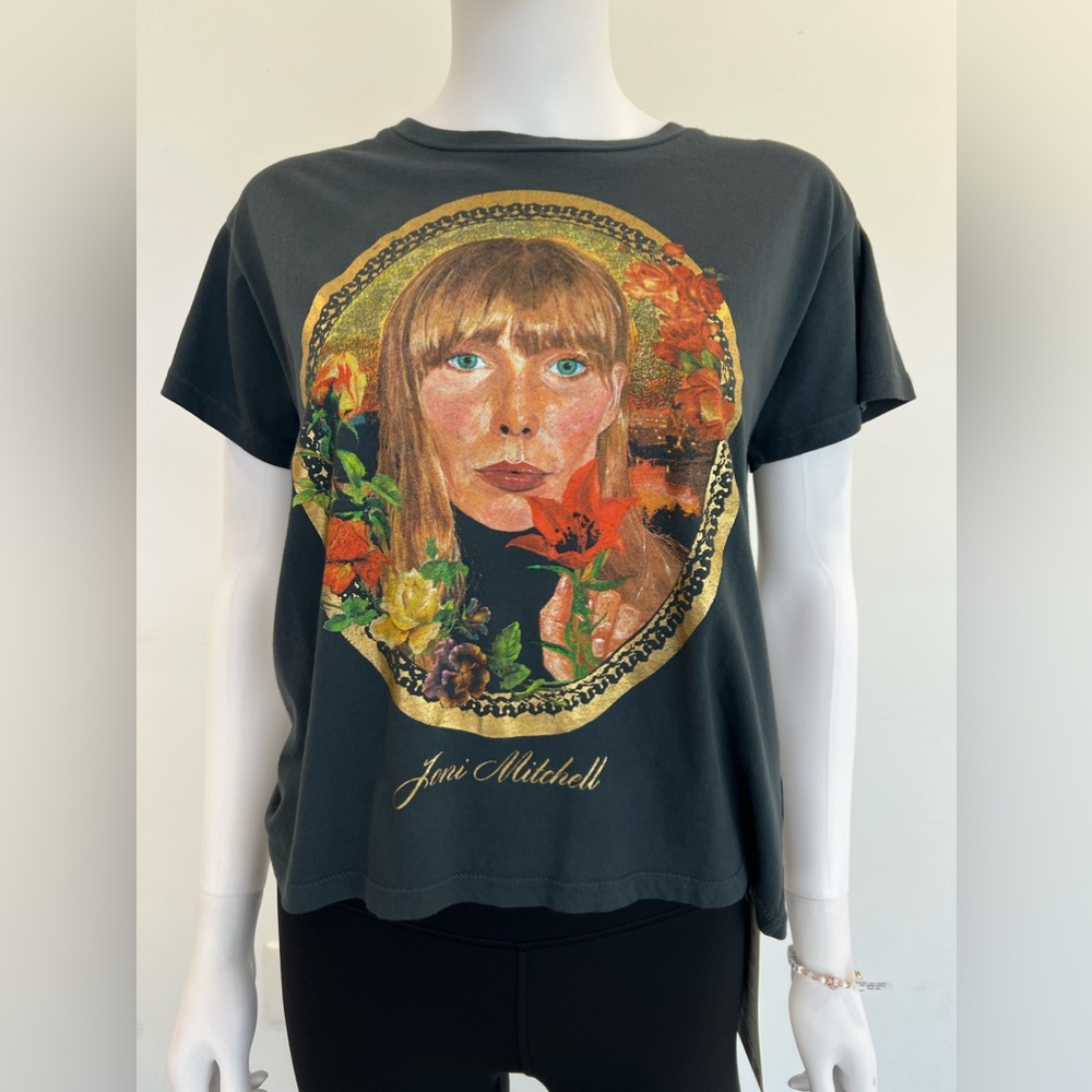NWT Daydreamer Cropped Graphic Tee Joni Mitchell Vintage